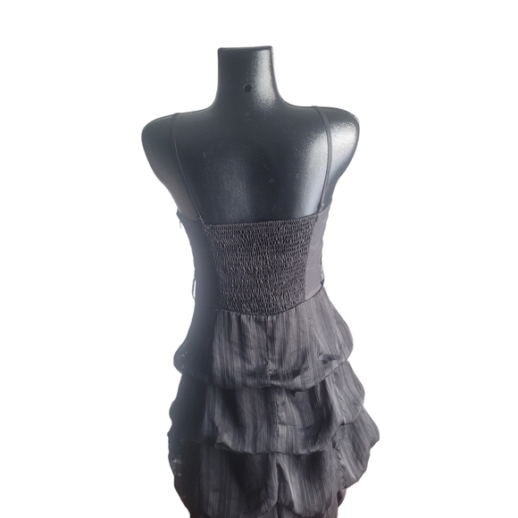 Black Spaghetti Strap Layered Dress S - Picture 6 of 6